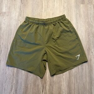 Gymshark Mens Small 7" Arrival Shorts Onyx Green
